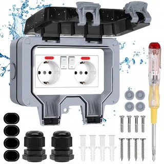 BG ELECTRONICS Waterdicht Buitenstopcontact IP66 met Schakelaar