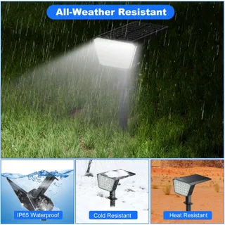 FIFLYING Solarlampen LED IP67 Tuin 7000K Koud Wit — miniatuur 7