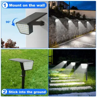 FIFLYING Solarlampen LED IP67 Tuin 7000K Koud Wit — miniatuur 4