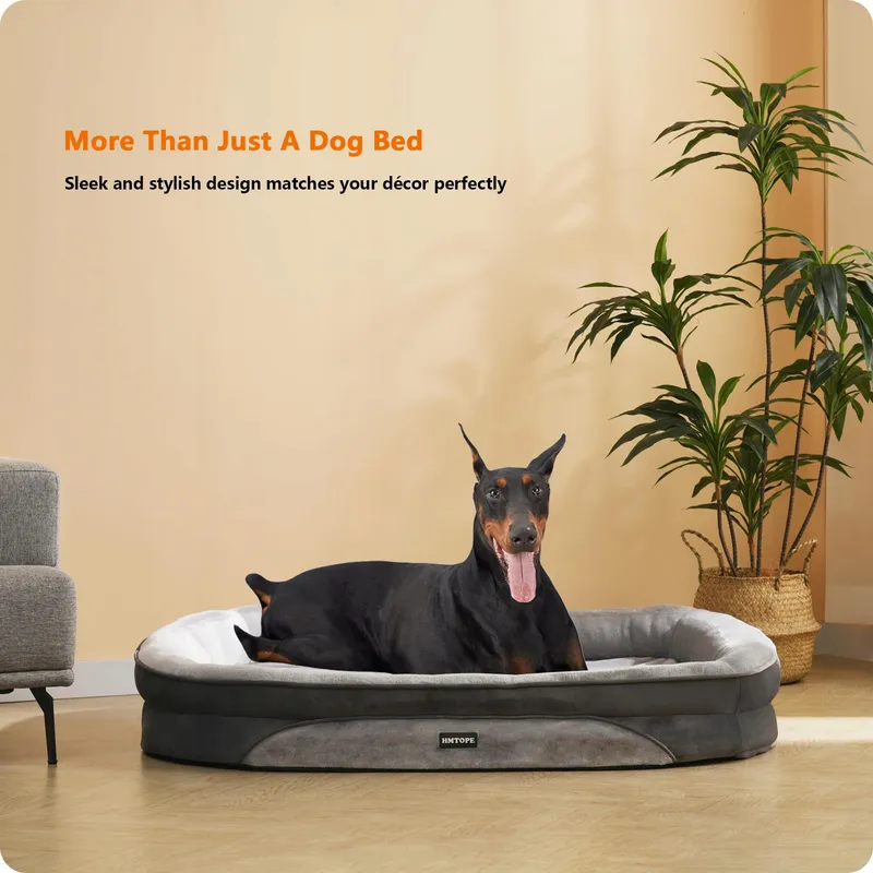 HMTOPE Orthopedisch Hondenbed Sofa Groot Afneembaar Lichtgrijs β foto 8