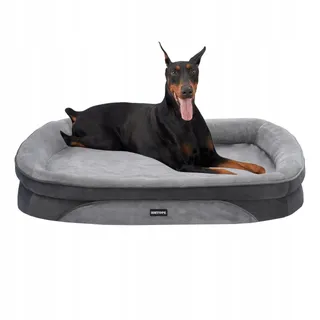 HMTOPE Orthopedisch Hondenbed Sofa Groot Afneembaar Lichtgrijs — miniatuur 1