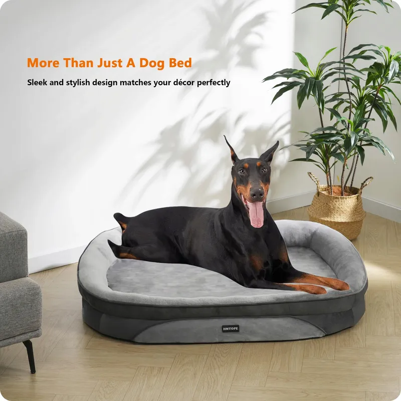 HMTOPE Orthopedisch Hondenbed Sofa Groot Afneembaar Lichtgrijs β foto 9