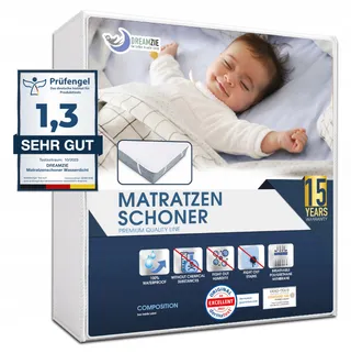 DREAMZIE Matrasbeschermer 70x140cm Waterdicht Kinderen Oeko-TEX