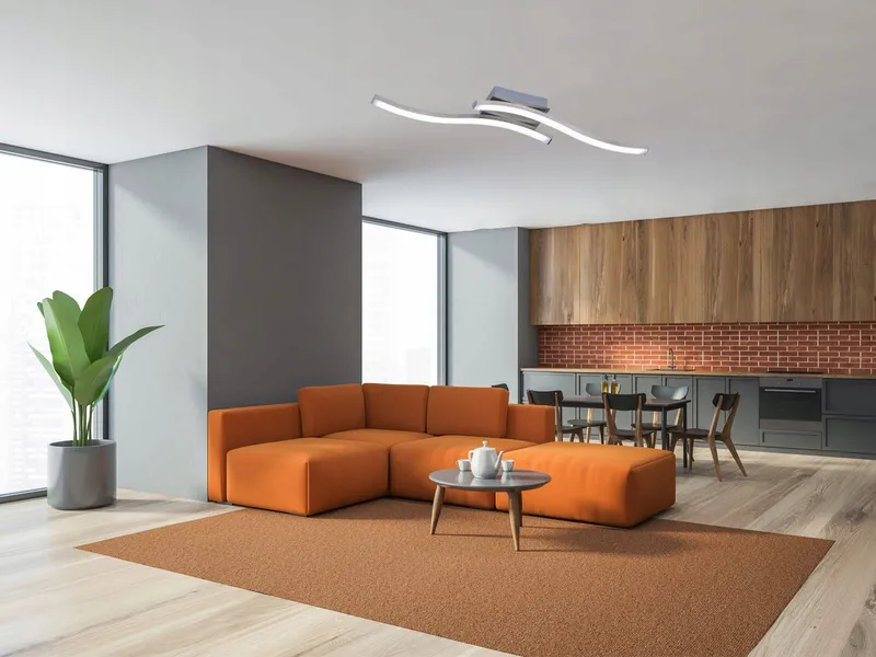 REALITY LEUCHTEN Route LED Plafondlamp 5W Nikkel Mat Wit Acryl — foto 8