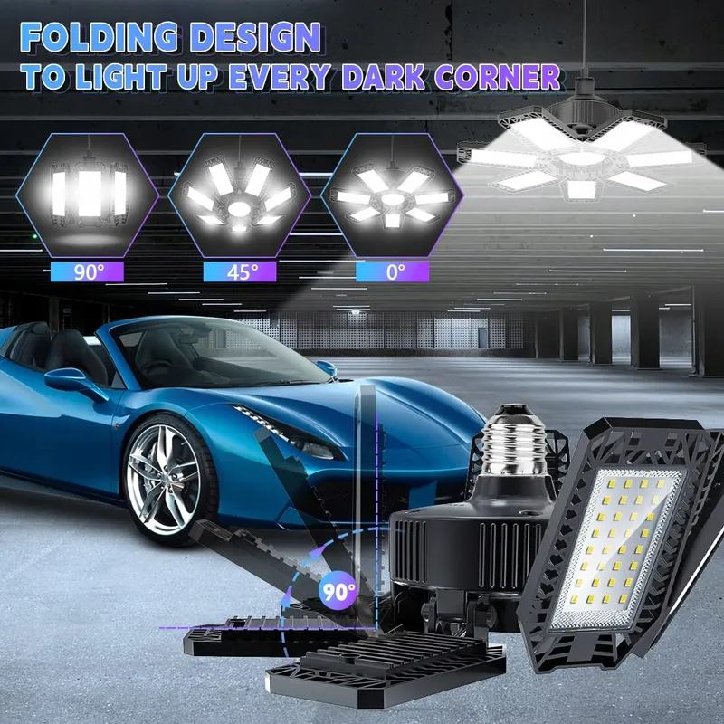 YIQIBRO LED Lamp 200W 20000LM 7000K Garage Werkplaats Kelder — foto 4