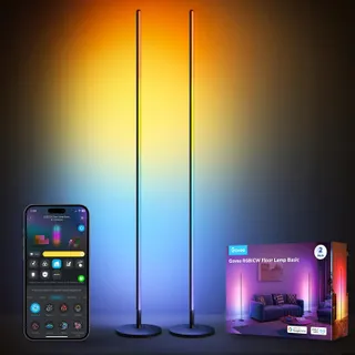 GOVEE RGBICW LED Vloerlamp 2 Stuks WiFi Alexa Google Zwart