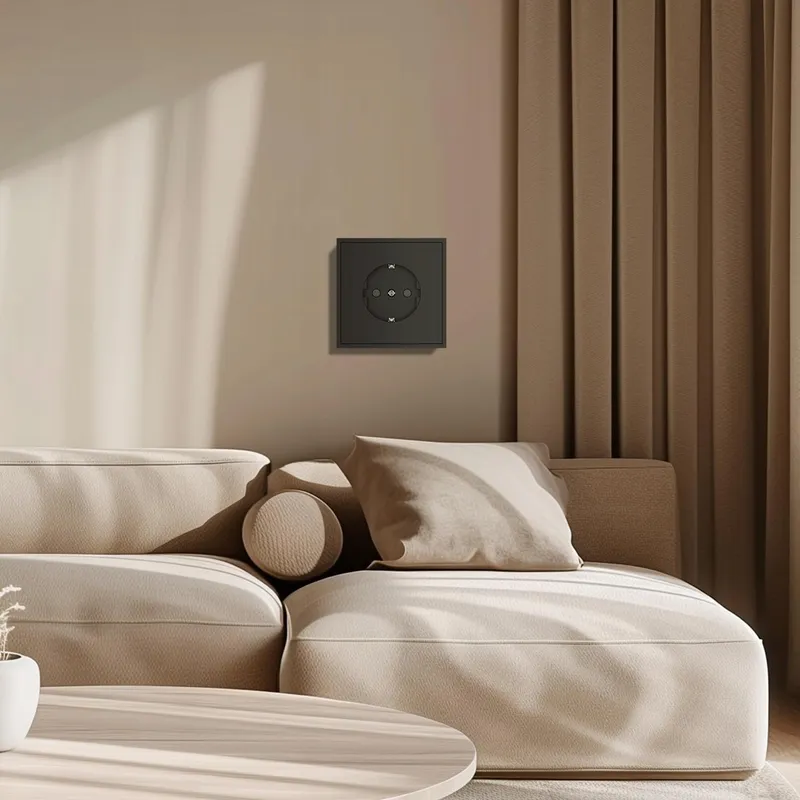 MVAVA Schuko Stopcontact EU 80x80mm Inbouw Eenvoudig Zwart — foto 5