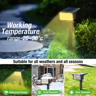 NIPIFY Solarlampen Bewegingsmelder 3 Stuks IP65 Tuin — miniatuur 5
