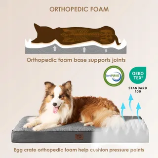 EHEYCIGA Orthopedisch Hondenbed Kleine Honden Afneembare Hoes — miniatuur 2