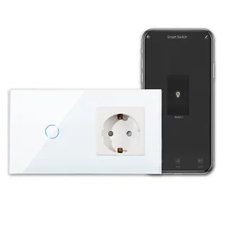 CNBINGO Smart Touch Schakelaar Schuko Stopcontact WiFi V2