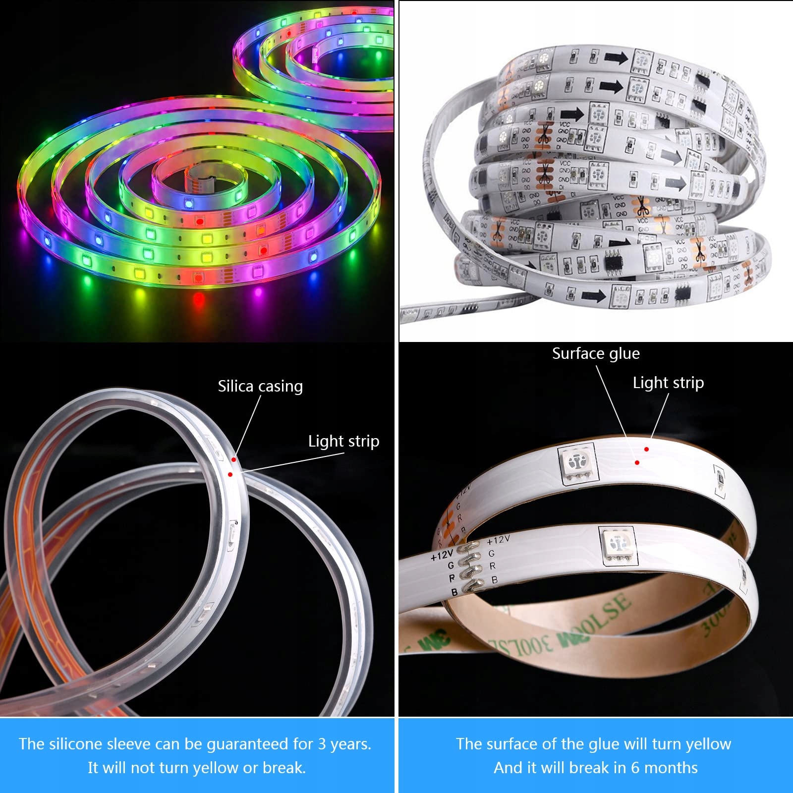 SOLAR LED Strip 10m RGB IP67 Waterdicht Tuinverlichting