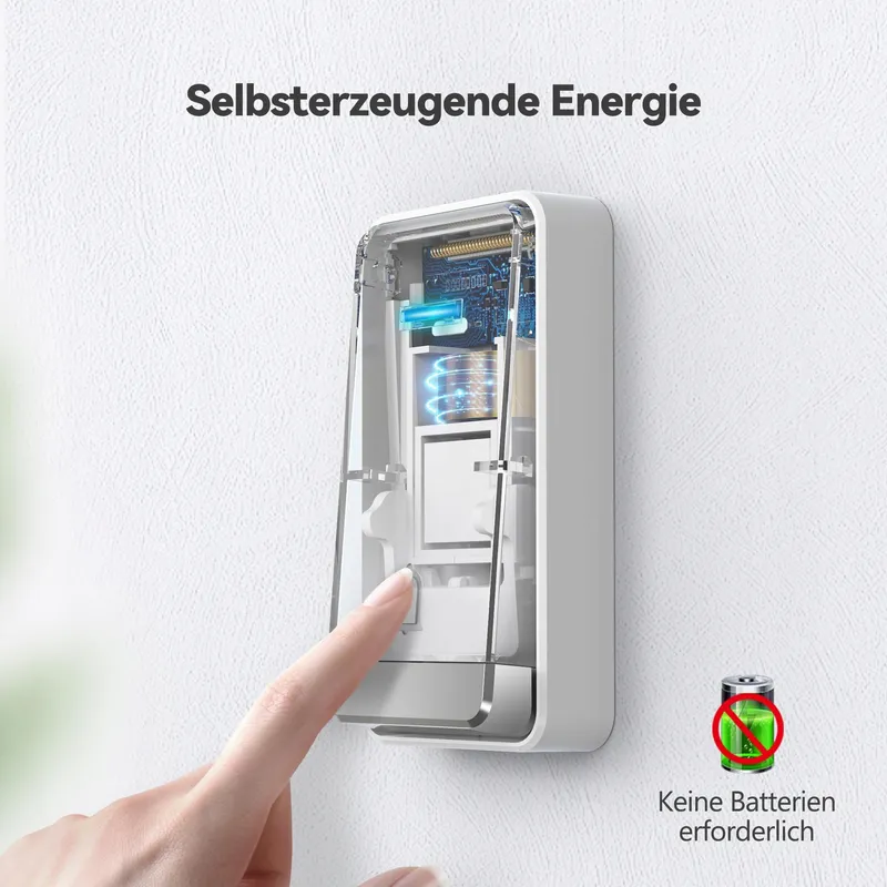 TECKNET Draadloze Deurbel USB IP65 400m 60 Beltonen LED — foto 4