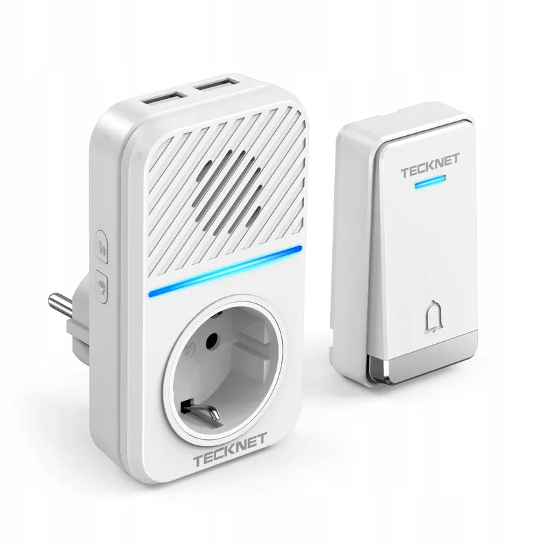 TECKNET Draadloze Deurbel USB IP65 400m 60 Beltonen LED — foto 1