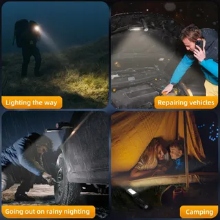 LED Werklamp 2 Stuks Magnetische Voet Werkplaats Camping — miniatuur 6