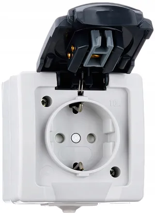 KOPP Nautic Stopcontact met Cijferslot IP44 Grijs 16A 250V