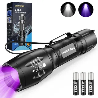 MOWETOO UV-Zaklamp 2-in-1 395nm 4 Modi Bankbiljetten Urine Detector