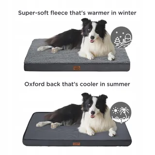 BEDSURE Orthopedisch Hondenbed Middelgrote Honden 91x69x7.6cm Zwart — miniatuur 4