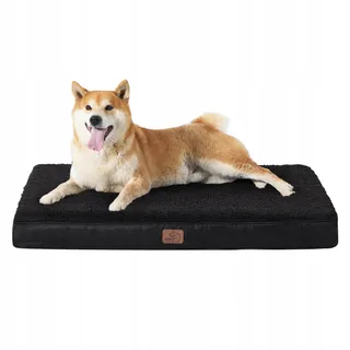 BEDSURE Orthopedisch Hondenbed Middelgrote Honden 91x69x7.6cm Zwart — miniatuur 1