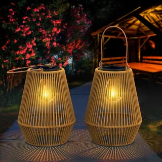 KAGOLING Boho Solarlamp Buiten Terras Tuin Balkon 2 Stuks