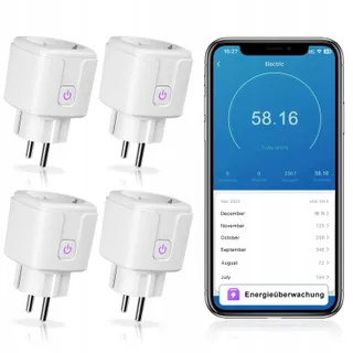 CNBINGO WiFi Smart Stopcontact 16A Stroommeting Alexa Google