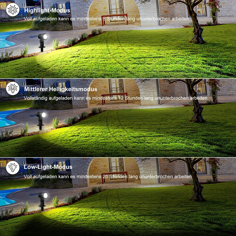 MEIKEE Solar Buitenspots 3 Stuks IP66 Waterdicht — foto 4