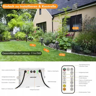 MEIKEE Solar Buitenspots 3 Stuks IP66 Waterdicht — miniatuur 7