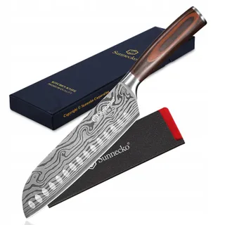 SUNNECKO Santoku Mes 17cm Professioneel Japans Keukenmes