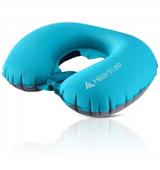HIKENTURE Opblaasbaar Reiskussen Licht Zacht Turquoise