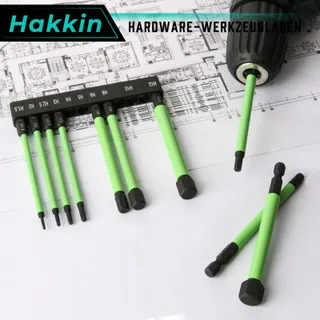 HAKKIN 10 Lange Hex Bits 100mm 1/4 Inch S2 Magnetisch — miniatuur 3
