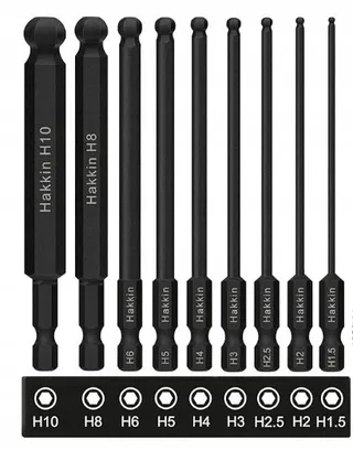 HAKKIN 10 Lange Hex Bits 100mm 1/4 Inch S2 Magnetisch — miniatuur 8