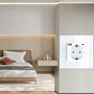 TAWOIA Schuko Stopcontact USB C Snelladen Wit 86x86mm — miniatuur 9