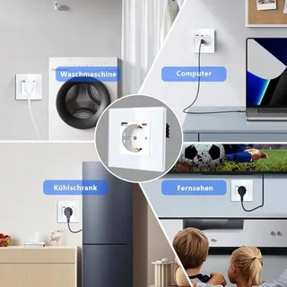 TAWOIA Schuko Stopcontact USB C Snelladen Wit 86x86mm — miniatuur 6