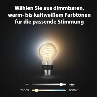 PHILIPS Hue White Ambience Filament E27 7W 3-Pack Alexa