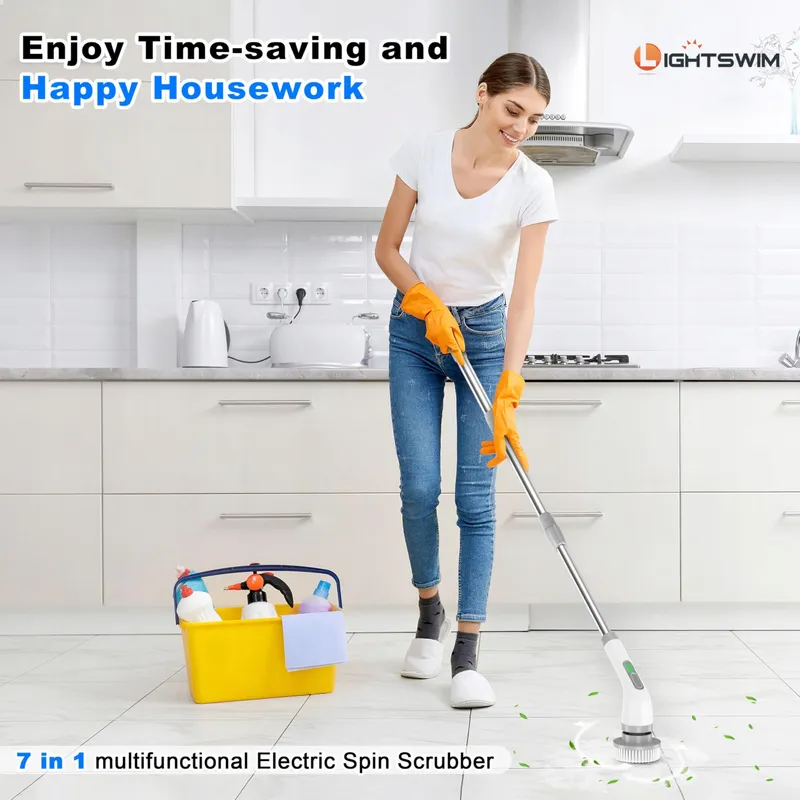 7-in-1 Elektrische Reinigingsborstel Keuken Badkamer Auto — foto 2