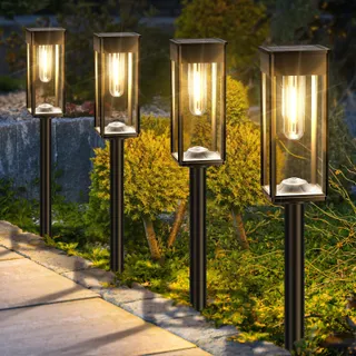 BITPOTT Solar Tuinlampen IP65 Waterdicht 6 Stuks Lange Werktijd