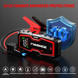 FNNEMGE Auto Powerbank 3000A 12V USB LED Scherm — miniatuur 3