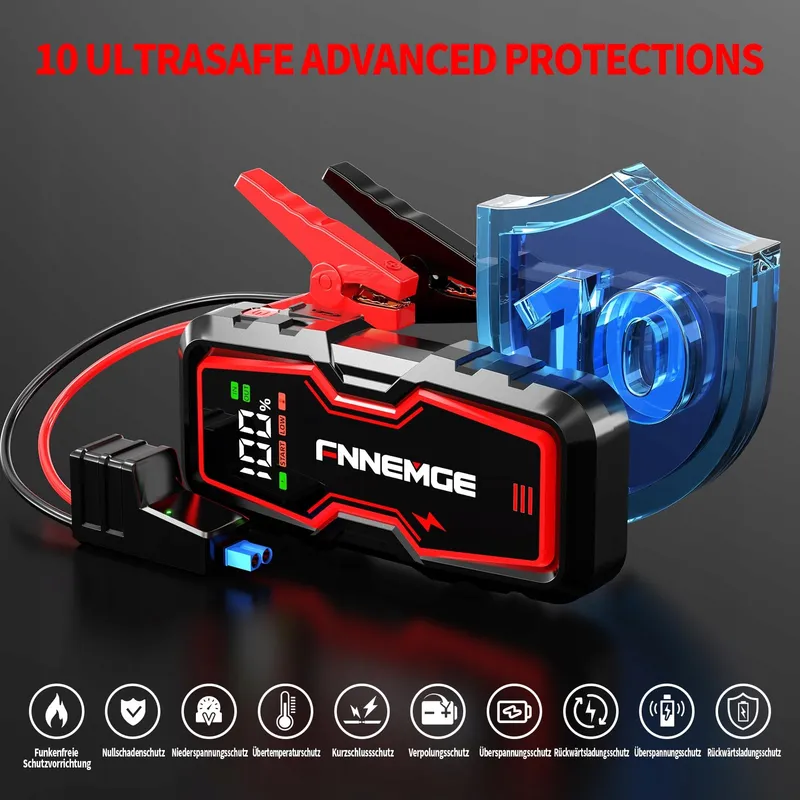 FNNEMGE Auto Powerbank 3000A 12V USB LED Scherm — foto 3