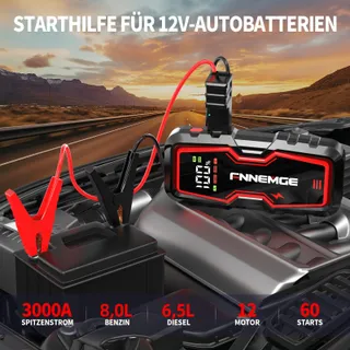 FNNEMGE Auto Powerbank 3000A 12V USB LED Scherm — miniatuur 2
