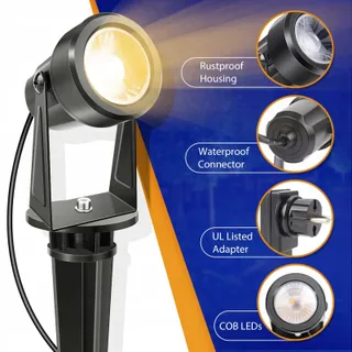 NIORSUN Tuinverlichting LED 3000K IP67 Waterdicht 17m 12V 4-Pack — miniatuur 4