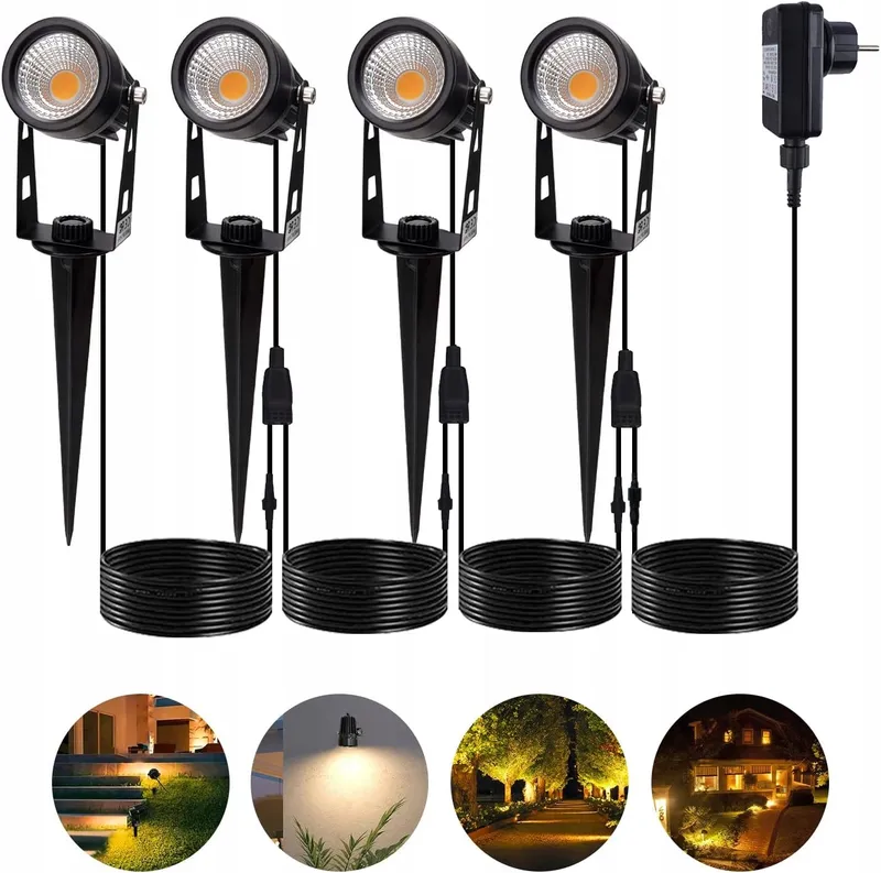 NIORSUN Tuinverlichting LED 3000K IP67 Waterdicht 17m 12V 4-Pack — foto 7