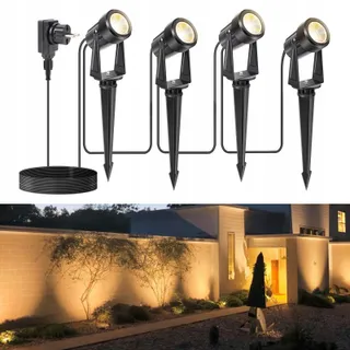 NIORSUN Tuinverlichting LED 3000K IP67 Waterdicht 17m 12V 4-Pack