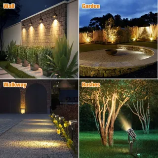 NIORSUN Tuinverlichting LED 3000K IP67 Waterdicht 17m 12V 4-Pack — miniatuur 2