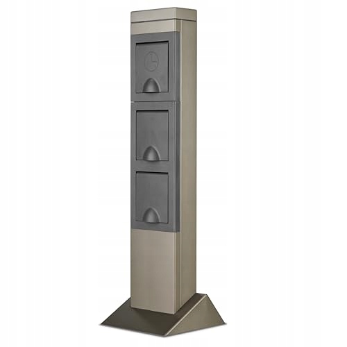REV SteelCraft Tuinstopcontact 2x Timer IP44 57cm Zilver