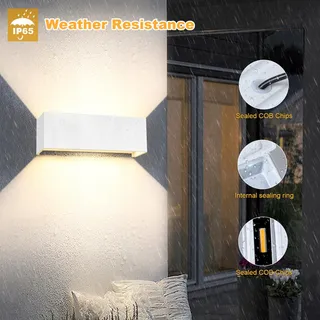 KINGWEN 30W LED Wandlamp Binnen/Buiten IP65 3000K Warmwit — miniatuur 3