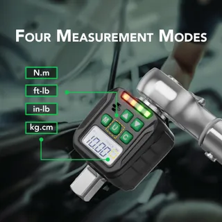LLAVETOR Digitale Momentadapter 1/2" 10-200Nm met Adapters — miniatuur 2