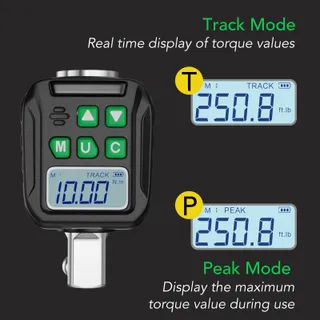 LLAVETOR Digitale Momentadapter 1/2" 10-200Nm met Adapters — miniatuur 4