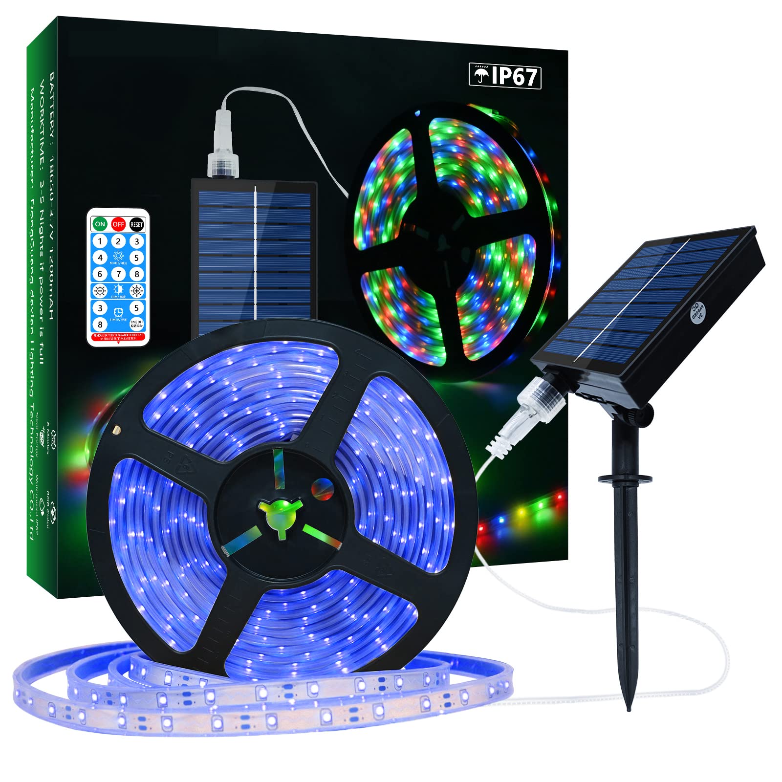 Solar LED Strip Buiten 5m 280 LED IP67 Waterdicht