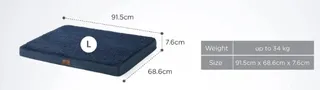 BEDSURE Orthopedisch Hondenbed Middelgrote Honden 91x69x76cm Grijs — miniatuur 5