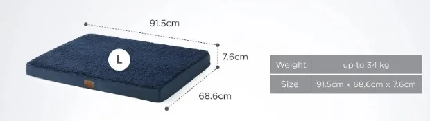 BEDSURE Orthopedisch Hondenbed Middelgrote Honden 91x69x76cm Grijs — foto 5