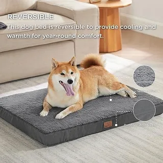 BEDSURE Orthopedisch Hondenbed Middelgrote Honden 91x69x76cm Grijs — miniatuur 2